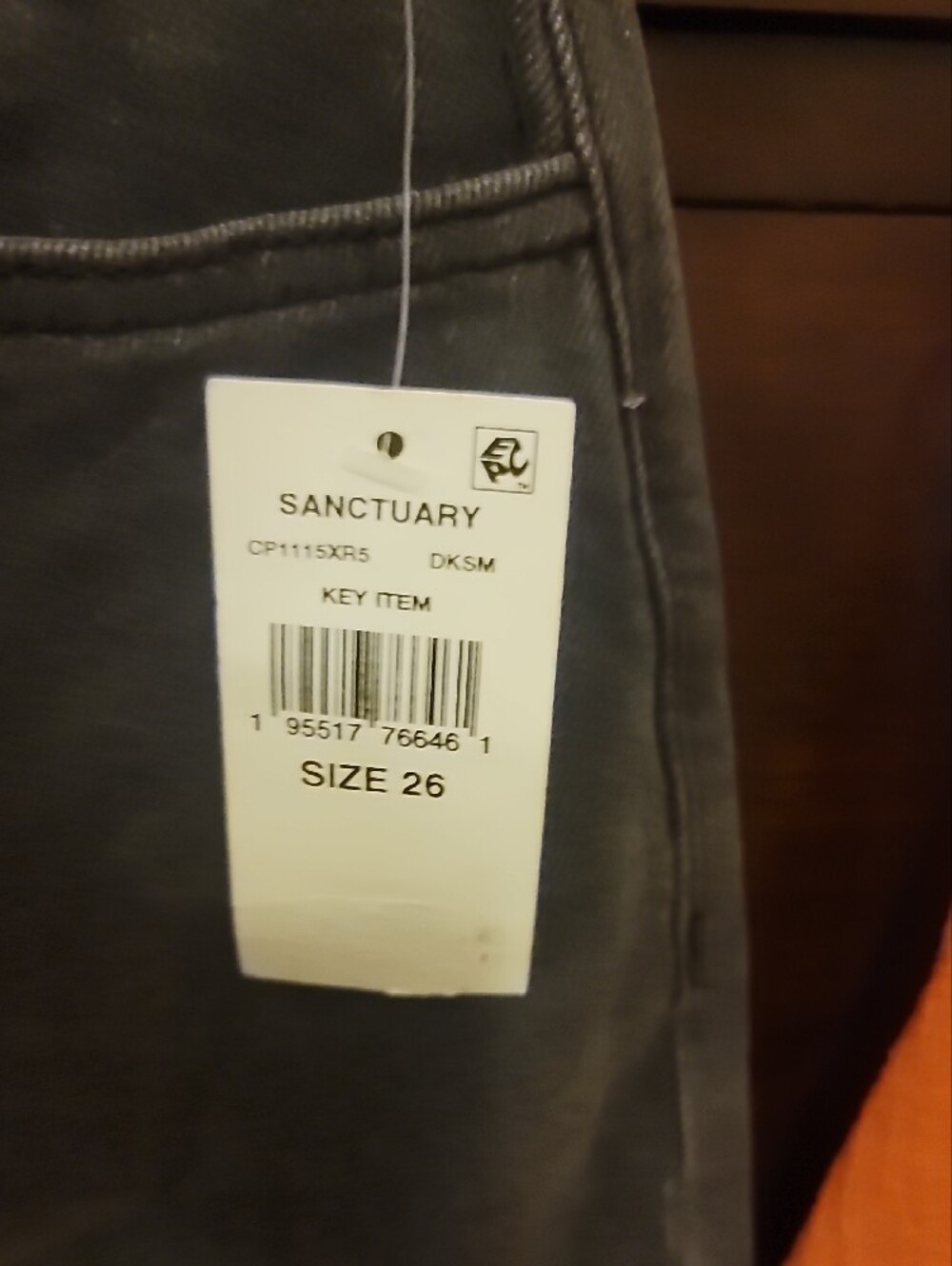 NWT Sanctuary Luna Cuffed Pant Standard Rise Straight Crop Button-Fly Pants 26 - Picture 6 of 9
